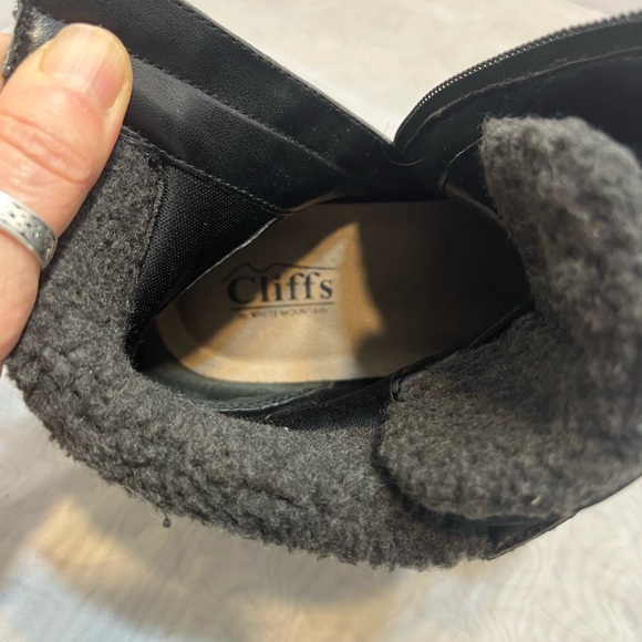 Cliffs by White Mountain Emory Hiking Style Bootie Lace Up Sz 8 Black Nubuck - Picture 12 of 14